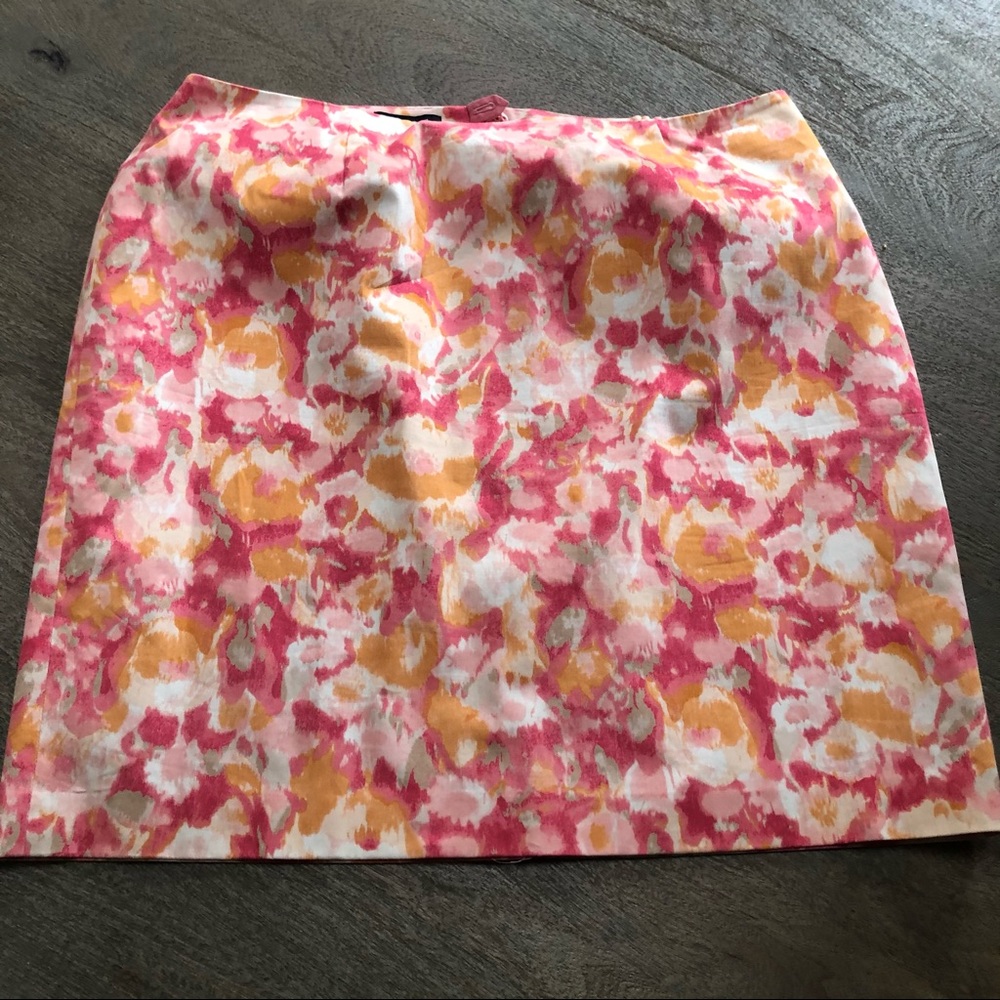 TALBOTS Skirt Watercolor Print   22W